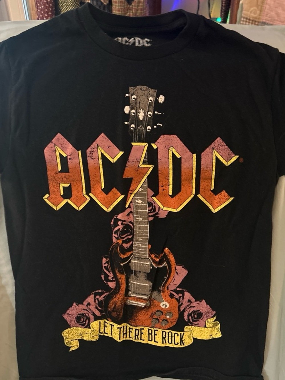Hybrid Apparel AC/DC Graphic Tee - Black with White Print